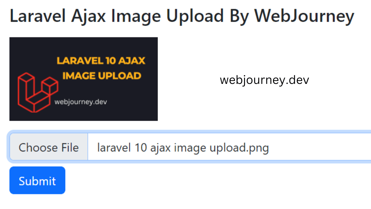 Laravel 10 Ajax Image Upload with Preview Image - WebJourney
